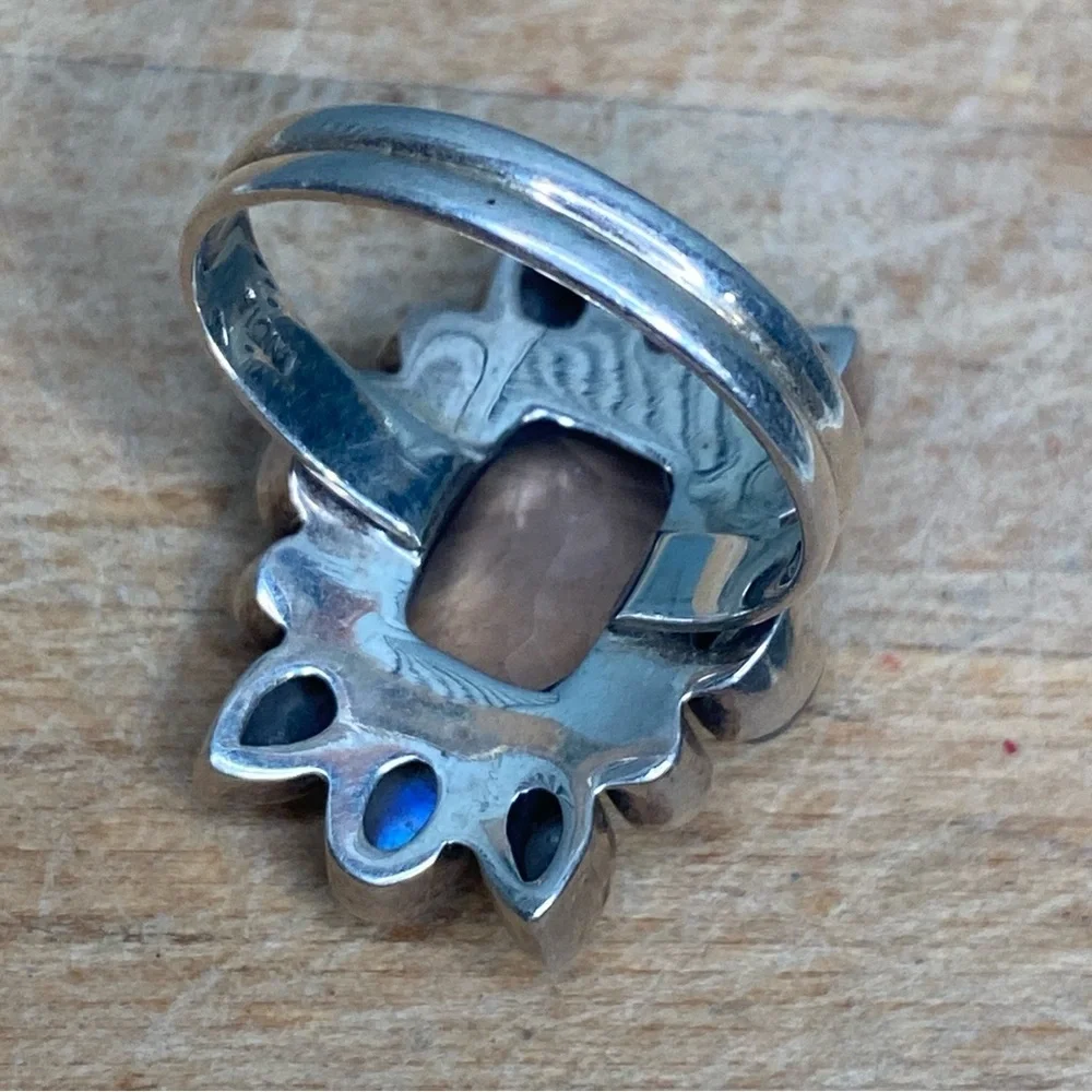Nicky Butler Multi-Stone Statement Cocktail Ring in Sterling Silver Size 11.5